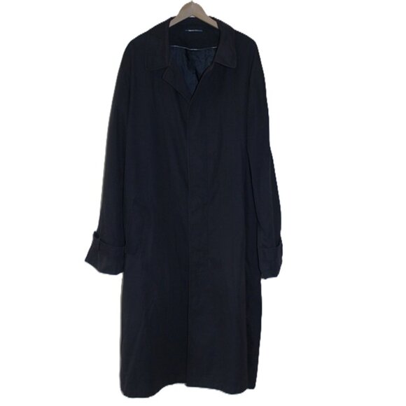 Vintage Oversized Navy Trench Coat - Unisex Design, Men's size 52 (2X-3X) - Picture 2 of 8